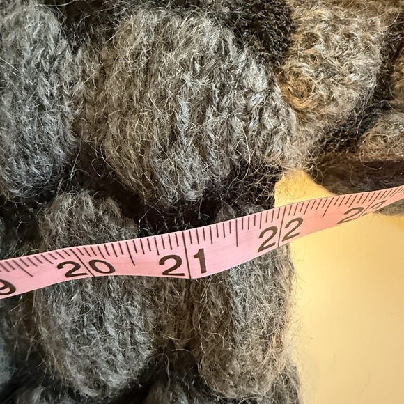 VTG Chunky Fuzzy Open Sweater Jacket Cardigan by Career Franklin - Picture 8 of 11